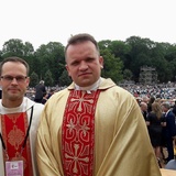 Kapłani warmińscy na Mszy św. z papieżem Franciszkiem.