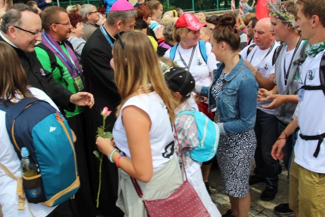 Powitanie 30. Pieszej Pielgrzymki Andrychowskiej na Jasnej Górze