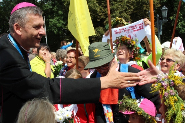 Powitanie 25. Pieszej Pielgrzymki Cieszyńskiej na Jasnej Górze