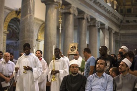 Nabożeństwo z udziałem muzułmanów w rzymskim kościele Santa Maria Trastevere, 31 lipca 2016.