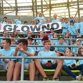 Uczestnicy kolonii  na stadionie Energa Gdańsk.