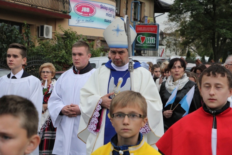 Powitanie ikony MB Częstochowskiej w Lubochni