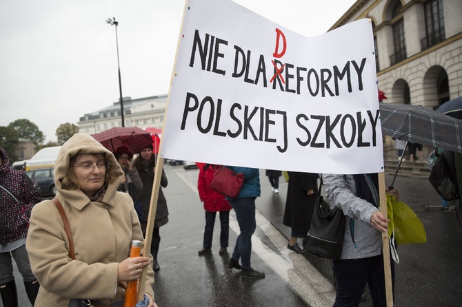 Protest przeciwko reformie edukacji