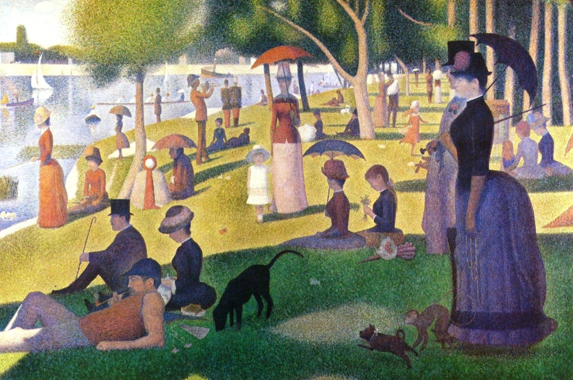 Niedzielne popołudnie na wyspie Grand Jatte, 1884-1886, Art Institute of Chicago, George Seurat 1859-1891