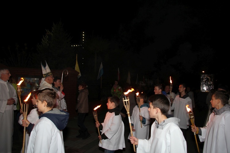 Powitanie ikony MB Częstochowskiej w parafii Miłosierdzia Bożego w Skierniewicach