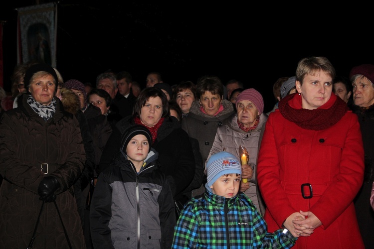 Powitanie ikony MB Częstochowskiej w parafii Grzymkowice-Byki