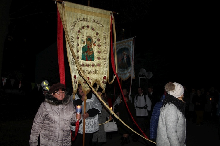 Powitanie ikony MB Częstochowskiej w parafii Grzymkowice-Byki