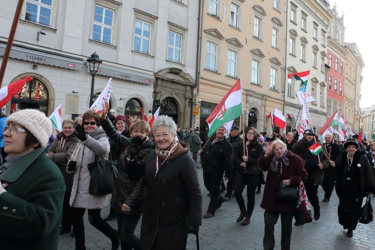 Pochód patriotyczny Kraków 11 listopada 2016