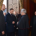 Prezydent Andrzej Duda w piekarskiej bazylice