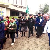 Przedstawiciele elbląskich grup podczas pielgrzymki do Łagiewnik.