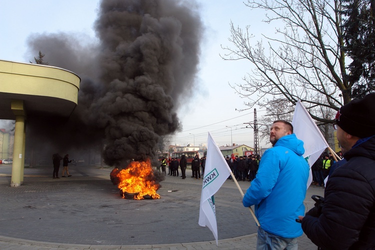 Protest górników KWK Makoszowy