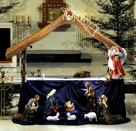 Pułtusk, szopka bożonarodzeniowa w parafii Miłosierdzia Bożego