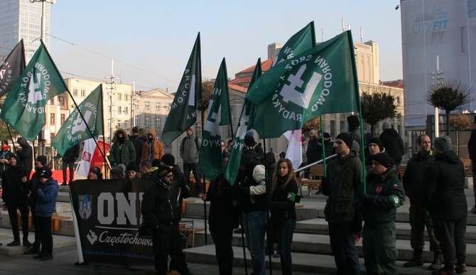 Antyislamska demonstracja ONR w Katowicach