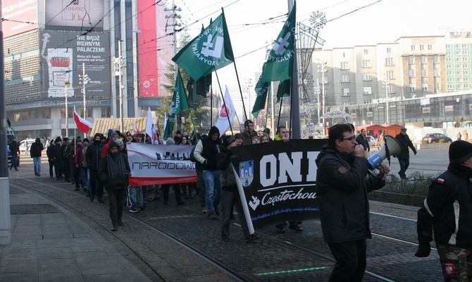 Antyislamska demonstracja ONR w Katowicach