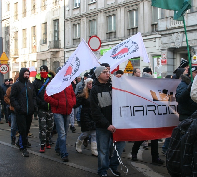 Antyislamska demonstracja ONR w Katowicach