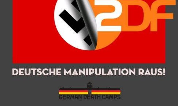 "Death Camps Were Nazi German" - akcja przed siedzibą ZDF w Wiesbaden