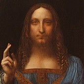 Leonardo da Vinci "Salvator Mundi" olej na desce, 1512 r., kolekcja prywatna