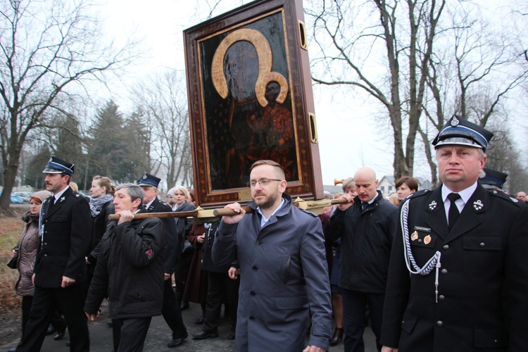 Powitanie ikony MB Częstochowskiej w Rybnie