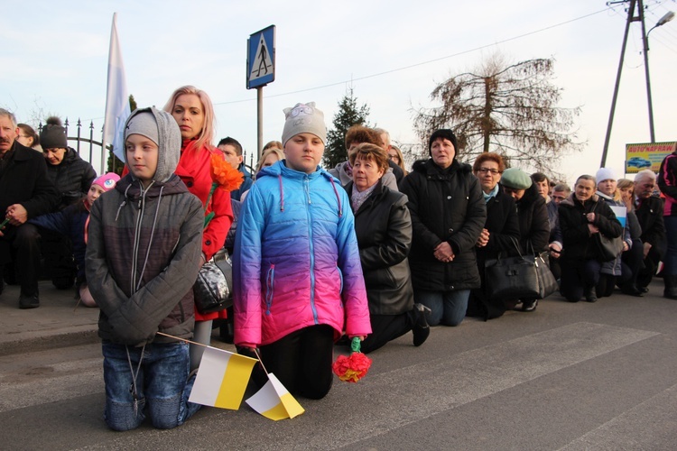 Powitanie ikony MB Częstochowskiej w Młodzieszynie