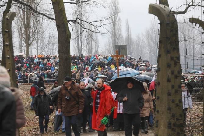 Droga Krzyżowa w intencji trzeźwości w byłym KL Birkenau 2017