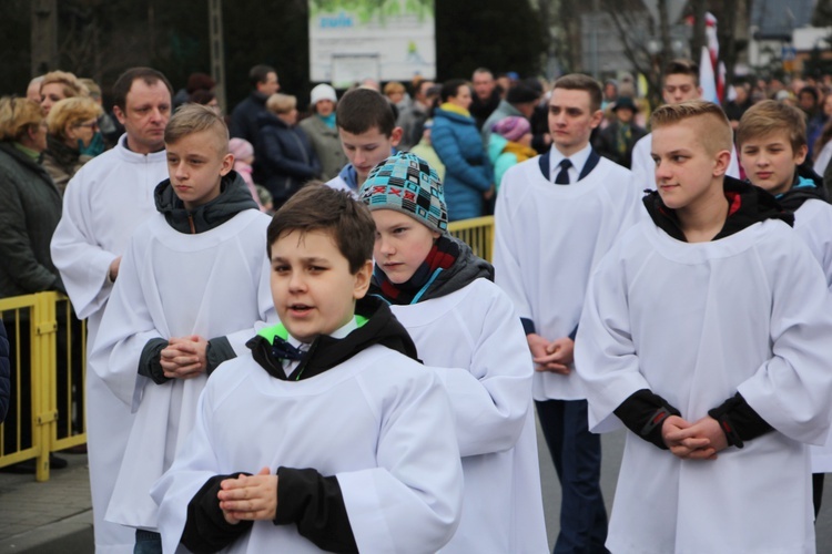 Powitanie ikony MB Częstochowskiej w parafii św. Józefa Robotnika w Sochaczewie