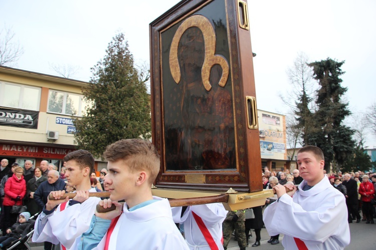 Powitanie ikony MB Częstochowskiej w parafii pw. św. Wawrzyńca w Sochaczewie