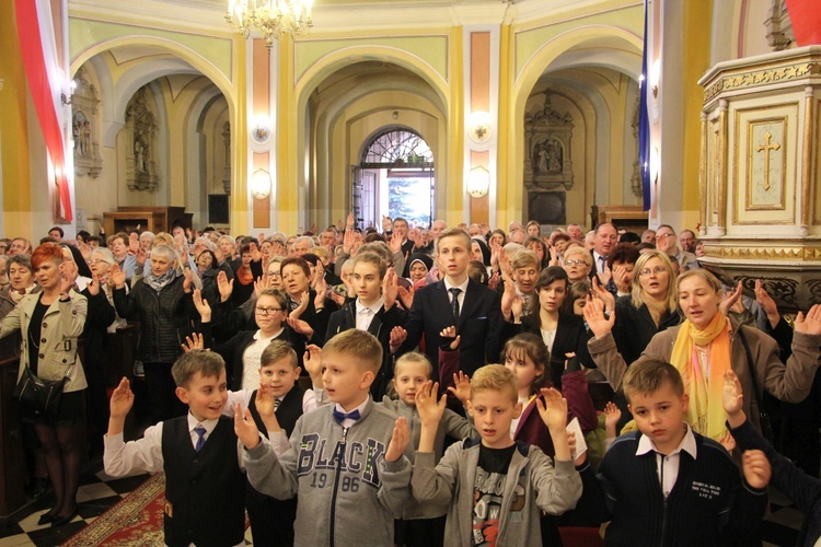 Powitanie ikony MB Częstochowskiej w Oporowie