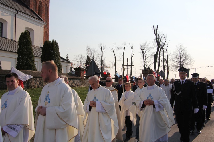 Powitanie ikony MB Częstochowskiej w Oporowie