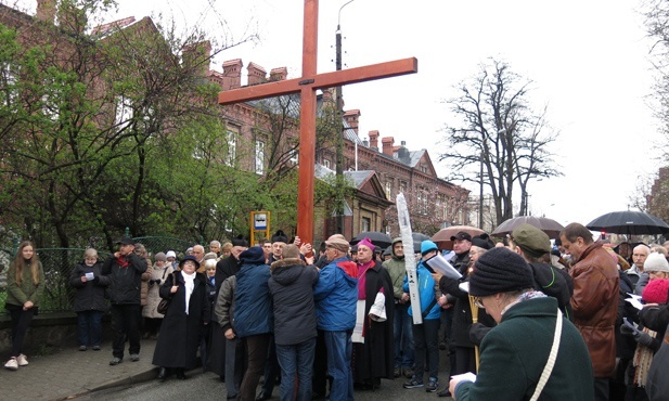 Krzyż na ulicach Bielska-Białej