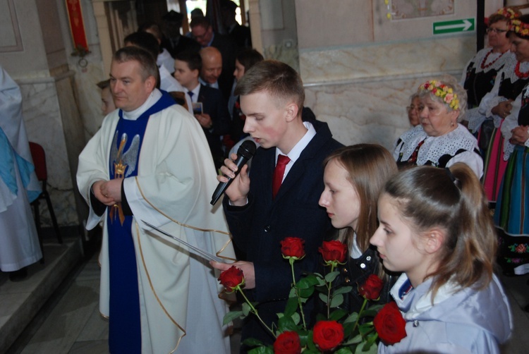 Powitanie ikony MB Częstochowskiej w Łaniętach