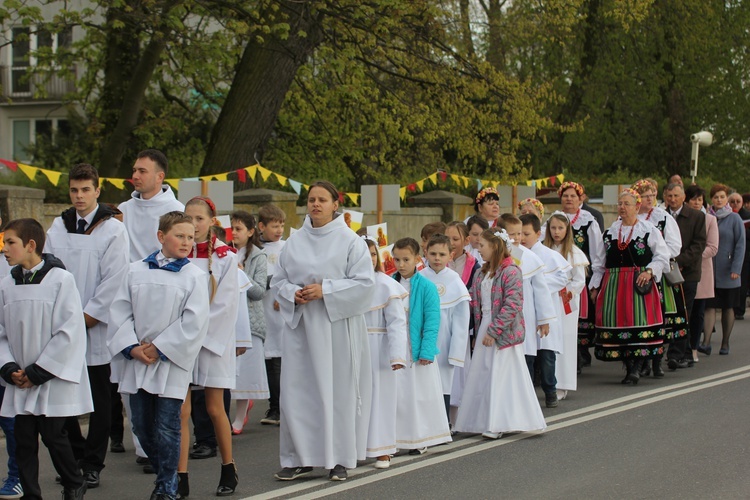 Powitanie ikony MB Częstochowskiej w Łaniętach