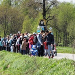 Pielgrzymi na trasie drugiego dnia - 1 maja 2017 r.