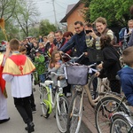 Motocykliści w kościele w Zgórsku