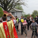 Motocykliści w kościele w Zgórsku