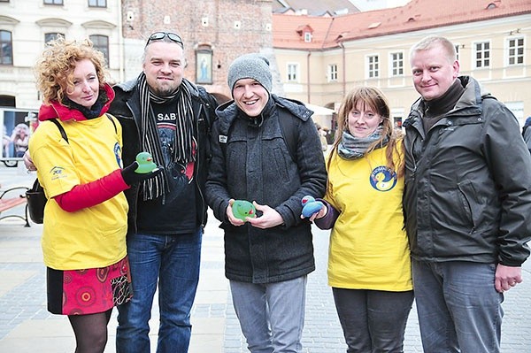 ▲	Tradycyjnie przed zawodami odbył się happening w centrum Lublina.