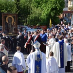 Powitanie ikony MB Częstochowskiej w parafii św. Andrzeja Apostoła w Łęczycy