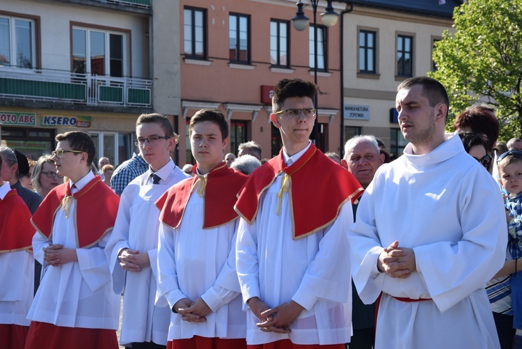 Powitanie ikony MB Częstochowskiej w parafii św. Andrzeja Apostoła w Łęczycy