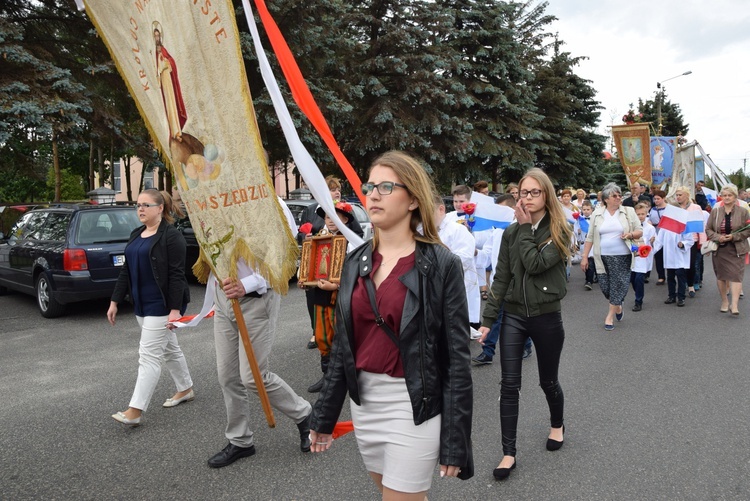 Powitanie ikony MB Częstochowskiej w Bobrownikach