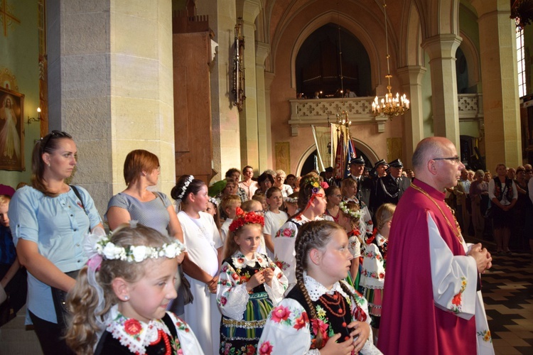 Powitanie ikony MB Częstochowskiej w Kompinie