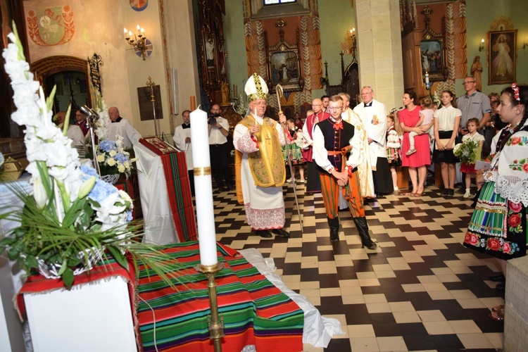 Powitanie ikony MB Częstochowskiej w Kompinie