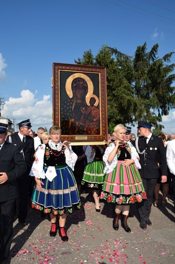 Powitanie ikony MB Częstochowskiej w Kompinie