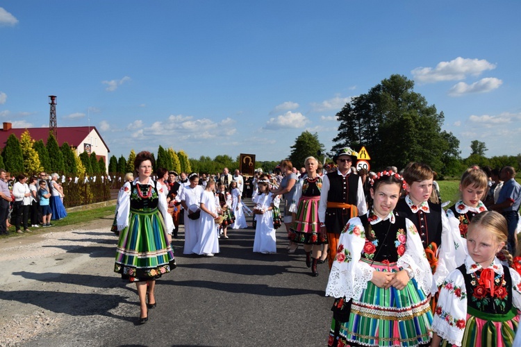 Powitanie ikony MB Częstochowskiej w Kompinie