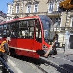 Tramwaj próbował skręcić w Jagiellońską