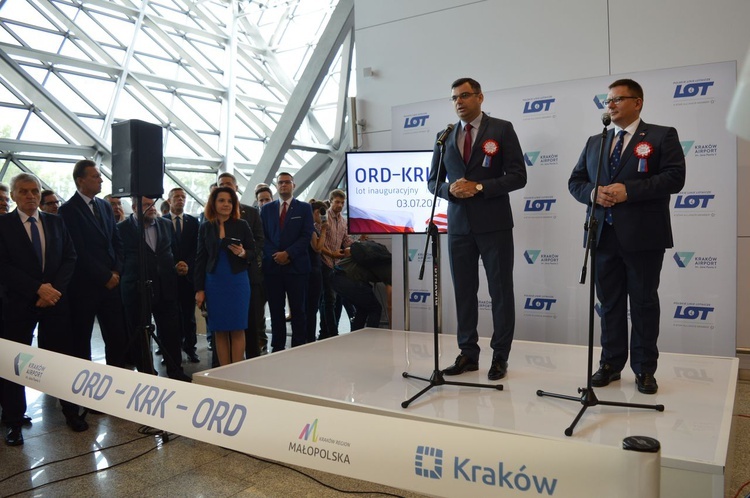 Inauguracja lotów Kraków-Chicago 