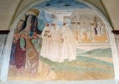 Luca Signorelli
Święty Benedykt ewangelizuje mieszkańców Monte Cassino
fresk, 1497–1498
Opactwo 
Monte Oliveto Maggiore, Asciano