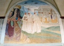 Luca Signorelli
Święty Benedykt ewangelizuje mieszkańców Monte Cassino
fresk, 1497–1498
Opactwo 
Monte Oliveto Maggiore, Asciano
