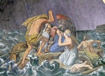Potop (jedno z malowideł na Górze św Anny)