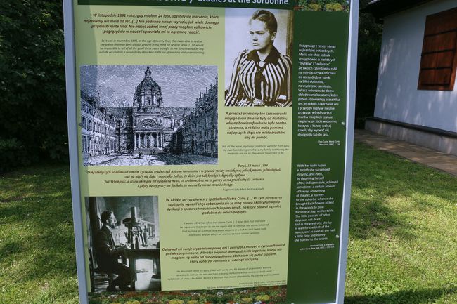 Wystawa poświęcona Marii Curie w Ogrodzie Botanicznym