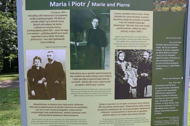 Wystawa poświęcona Marii Curie w Ogrodzie Botanicznym