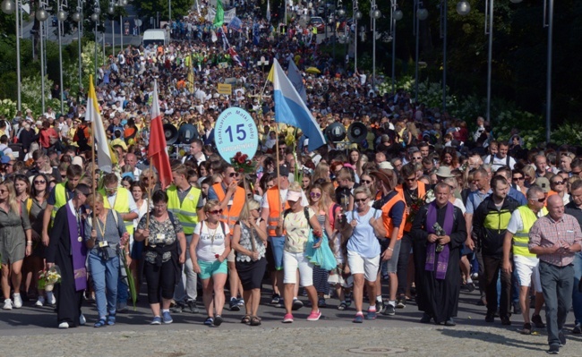 Pielgrzymka diecezji radomskiej - kolumny radomskie